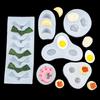 Comida Simulada Macarrão Nó de Alga Ovos Shumai Bolinhos Molde de Silicone Decoração de Bolo Fondant Argila Molde de Pinça