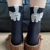 Calcetines Divertidos de Gato Huevo de Dibujos Animados para Mujer de Media Pantorrilla Ins Tendencia Otoño Invierno Calcetines de Algodón Animales Lindos Calcetines Largos Calcetines para Mujer Zhuji
