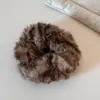 Diadema de Peluche Elástica Alta Otoño e Invierno Diadema de Peluche para Mujer Diadema con Estampado de Leopardo de Gama Alta Banda de Goma Grande
