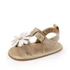 Nuevas Sandalias para Bebé con Flores, Zapatos Transpirables para Bebé con Velcro y Suelas de Goma, Zapatos para Caminar en Interiores