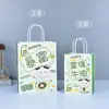 Sacolas de Papel Kraft em Estoque para o Festival do Meio Outono e Dia Nacional, Sacolas de Presente, Sacolas de Compras, Sacolas Personalizadas para Embalagem de Café e Chá para Levar