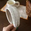 Diadema Retorcida Estilo Coreano Retro de Mezclilla con Puntos Blancos para Mujer, Ancha, Antideslizante, Para Presionar el Cabello, Suave, Sencilla, con Atmósfera, Accesorio Versátil para el Cabello