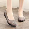 Sandalias de Verano para Mujer con Cuña Media, Cristal de Lobo de Xinjiang del Norte, Pegamento Cocido, Agujero de Princesa, Antideslizantes, Transpirables, para Vacaciones en la Playa, Uso Exterior Resistente al Desgaste, Edad Media
