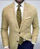 Blazer de comercio exterior a medida de un solo botón con dos botones y bolsillo grande para hombre, chaqueta de traje casual a cuadros de corte ajustado