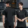 Uniformes de chef de manga corta para catering, uniformes de cocina de restaurante, ropa de trabajo de chef, ropa de trabajo de restaurante de manga larga para otoño e invierno
