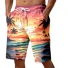 Pantalones Cortos Casuales de Playa para Hombre de Verano Transfronterizos Estampado Digital 3D Moda Deportiva Vacaciones Hawai