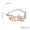 Pulsera transfronteriza europea y americana con forma de lágrima y diamantes, una pieza de joyería simple, elegante y de moda con un toque lujoso y de alta gama