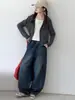 Conjunto de otoño para niñas: ropa para niñas mayores, conjunto de dos piezas de camiseta base de rayas y jeans de imitación de dos piezas