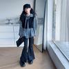 Traje de Primavera y Otoño para Niñas 2025 Nueva Moda Camisa a Cuadros Casual y Falda Conjunto de Dos Piezas Ropa Infantil Transfronteriza