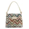 Bolsa Feminina Grande Capacidade 2024 Moda Listrada Bolsa Transversal para o Dia a Dia Bolsa de Ombro Moda Feminina