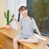 Conjunto de Pijama de Verano para Niños 2026 Nuevo Estilo Coreano Delgado de Manga Corta con Shorts Conjunto de Ropa para el Hogar para Niños y Niñas Mayoreo