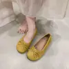 Nuevos Mocasines de Boca Baja Estilo Hada Dopamina con Lazo Zapatos de una Sola Pieza para Mujer, Casual y Versátil