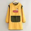 Delantal Impermeable de Manga Larga para Año Nuevo, Cocina, Uso Doméstico, Catering, Ropa de Trabajo, Delantal Anti-Manchas con Texto Impreso