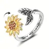Anillo Giratorio con Grabado de Venta Caliente Transfronterizo, Anillo Abierto Ajustable para Aliviar la Ansiedad, Anillo de Zirconia de Descompresión para Mujeres Fabricante