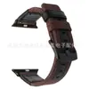 Adequado para Pulseira de Couro Genuíno para Apple Watch 10ª Geração iWatch 11/Se Geração Pulseira de Couro Genuíno com Nylon Pulseira para Apple Watch