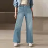 Roupas Femininas Populares Europeias e Americanas de Comércio Exterior Transfronteiriço Novas Moda Amazon Tamanho Grande Alta Elasticidade Emagrecimento Calças Jeans Retas Femininas