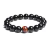 Pulsera Retro de Obsidiana Youjia Jewelry para Hombre Pulsera Personalizada Retro de Piedra Ojo de Tigre con Cuentas Puesto Venta al por Mayor de Artículos Pequeños