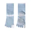 Meias de Yoga Profissionais Esportes Indoor Pilates Fitness Meias de Cinco Dedos Respiráveis Absorventes de Suor Antiderrapantes Meias com Dedos Separados Meias Sapatilha