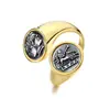Nuevo Anillo de Plata de Ley 925 con Moneda Antigua Romana Tailandesa Estilo Retro Europeo y Americano Anillo Abierto Joyería de Lujo Ligero