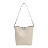 Bolsa de mão de alta qualidade da moda feminina, nova, estilosa, de cor sólida, combinando, bolsa de balde, simples, moderna, bolsa de ombro transversal