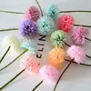 Otoño flor artificial de una sola cabeza bola de diente de león crisantemo flor artificial decoración para sala de estar del hogar accesorios para estudio de bodas al por mayor