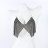 Top Halter de Metal con Diamantes Flash Europeo y Americano Sexy de Cuello en V con Cadena Colgante Cadena de Cintura Sexy para Actuación en Discoteca Chaleco Versátil
