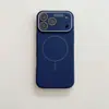 Funda Magnética Fina de Color Sólido Simple Adecuada para Funda de Teléfono Apple 17 Pro Max iPhone 16 Ventana Grande 15/14/13