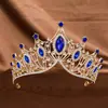 Acessórios de Cabelo para Casamento Ornamentos de Liga Cruzamento Europeu e Americano Retrô Coroa Barroca Coroa Grande de Strass Olho de Cavalo Faixa de Cabeça