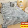 Sábana de Cama de Felpa de Leche Engrosada Pieza Única Invierno Más Terciopelo Manta de Coral de Felpa Franela Dormitorio de Estudiante Juego de Tres Piezas