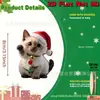 Conjunto Plano 2D de 9 Peças de Gatos Fofos em Forma de Estrela Decorações de Árvore de Natal de Madeira para Portas de Casa, Janelas e Lareira