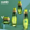 Conjunto de Frascos Cosméticos Personalizados 50G40ML120ML Vidro Verde Frasco para Emulsão de Água Frasco para Creme Tônico
