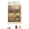 Estante de Almacenamiento para Baño Montado en la Pared Organizador de Cosméticos Gabinete de Pared por Capas Gabinete de Pared para Baño sin Taladro