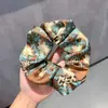 Elástico de Cabelo Grande Estilo Coreano com Estampa Floral para Mulheres, com Toque de Luxo, Elástico de Cabelo Grande Estampado Francês, Faixa de Cabeça Elegante Versátil, Acessório de Cabeça