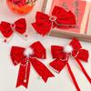 Ano novo menina princesa arco coroa cocar crianças hairpin não machuca cabelo bebê vermelho acessórios de cabelo Ano Novo hairpin