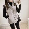 Otoño e Invierno Talla Grande Corto Estilo Coreano Adelgazante Chaleco sin Mangas de Estudiante Ropa Exterior Suelta para Mujer Chaqueta Combinable