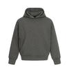 0273 Retro Americano High-End Cor Neutra Pura Design Simples Peso Pesado Moletom Masculino Curto Largo com Capuz