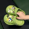 Pantuflas Perforadas de Verano para Niños Sandalias de Dibujos Animados para Exteriores Niños Niñas Interior Hogar Anti-Olor Zapatos Perforados para Bebé