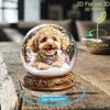 Impresión Plana Transfronteriza 2D Plano Rotación de 360 Grados Escena de Nieve Casa de Pingüinos Decoración de Escritorio Interior y Exterior Festival
