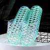 Pantuflas de casa cristal transparente para mujer, para interior, antideslizantes, no apestan los pies, para pareja, para hombre y mujer, pantuflas planas al por mayor