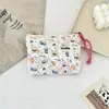5425 bolsa de almacenamiento portátil de algodón acolchado floral acolchado, monedero suave, boca, sobre rojo, almacenamiento de cosméticos y artículos diversos