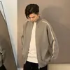 Cardigã Tricotado Masculino Tendência Primavera & Outono Jaqueta Masculina 2025 Novo Gola Alta Casual Solto Versátil Suéter Casual