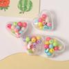 Internet celebridade colorido bolha contas soltas contas tridimensional transparente pêssego coração diy brincos artesanais pingente chaveiro material atacado
