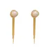 Pendientes de Borla de Doble Uso con Perlas Envueltas en Zirconia, Moda Exquisita Versátil, Lujo Ligero Estilo Francés, Pendientes de Diseño Minimalista de Nicho