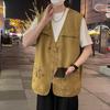 Chaleco de Trabajo Funcional de Estilo Japonés 2025 para Hombre, Holgado Retro Primavera y Otoño Ropa Exterior para Pareja Harajuku Chaleco Moderno