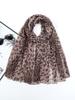 Exclusiva transfronteriza para nueva moda, bufanda larga informal con estampado de leopardo, fina y suave, con hilo de Bali, para mujer, compatible con pedidos