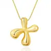 Collar con colgante de 26 letras del alfabeto inglés, chapado en cobre transfronterizo, oro real de 18k, liso, de burbuja de globo, gordito, lindo, versión Q