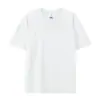 69000 Algodão Penteado 220g Camiseta de Marca da Moda com Logo Estampado Solta Tamanho Grande Gola Redonda Camiseta Masculina