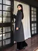 Invierno Nuevo Estilo Chino Diseño de Lujo Ligero Abrigo de Lana Doble Faz para Mujer Cuello Alto Versátil Abrigo Largo de Lana P9054