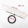 Pulsera tejida de perlas negras estilo retro europeo y americano de moda, pulsera de cadena de caja de amor de turquesa negra, juego de 4 piezas al por mayor en el lugar