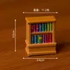 Adornos de Paisaje Micro Oso de Dibujos Animados Retro Librería Accesorios de Decoración para Casa de Muñecas DIY Adornos Pequeños de Resina para Escritorio